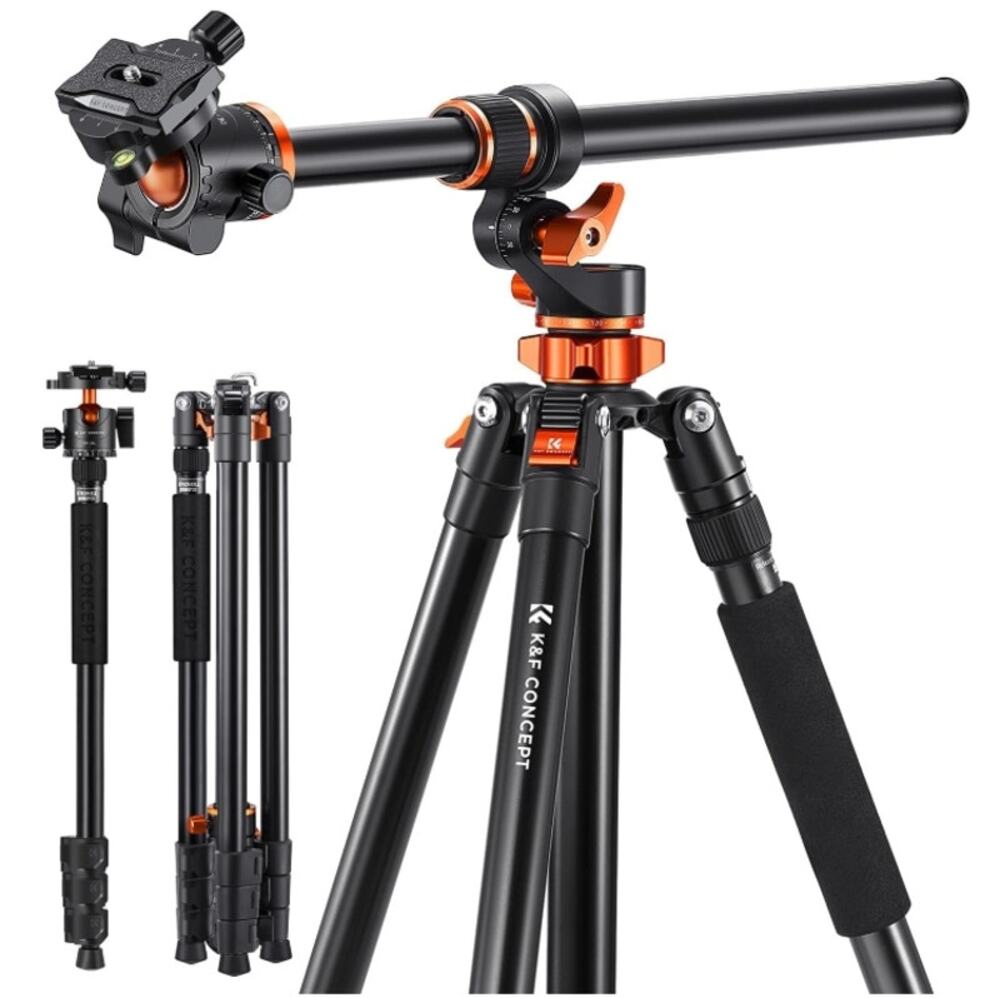 K&F Concept 90" Camera Tripod T254A7 BH-28L Overhead Monopod 22lb Load
